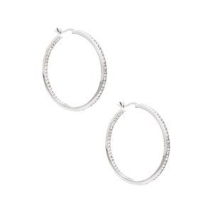 Chloe + Isabel Crystal Pavé Hoop Earrings